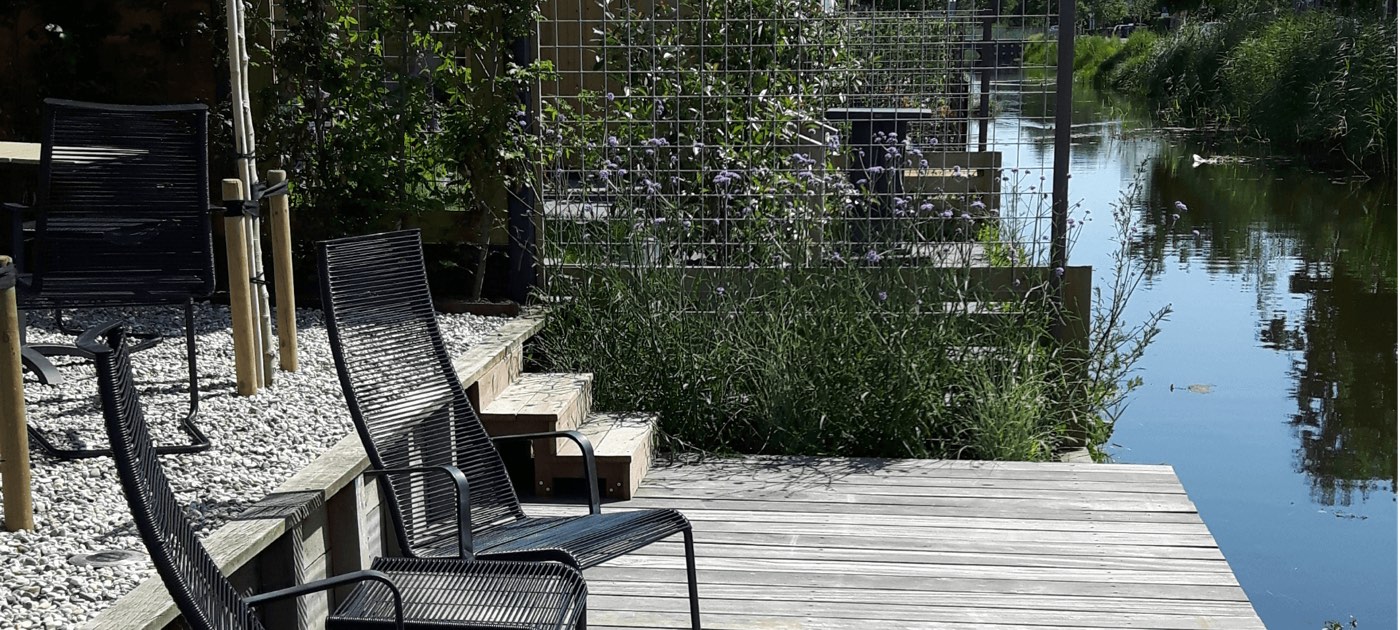 Tuin aan het water in Amersfoort